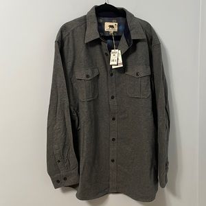 Dakota Grizzly Men’s Long Sleeve Button Down Gray Shirt